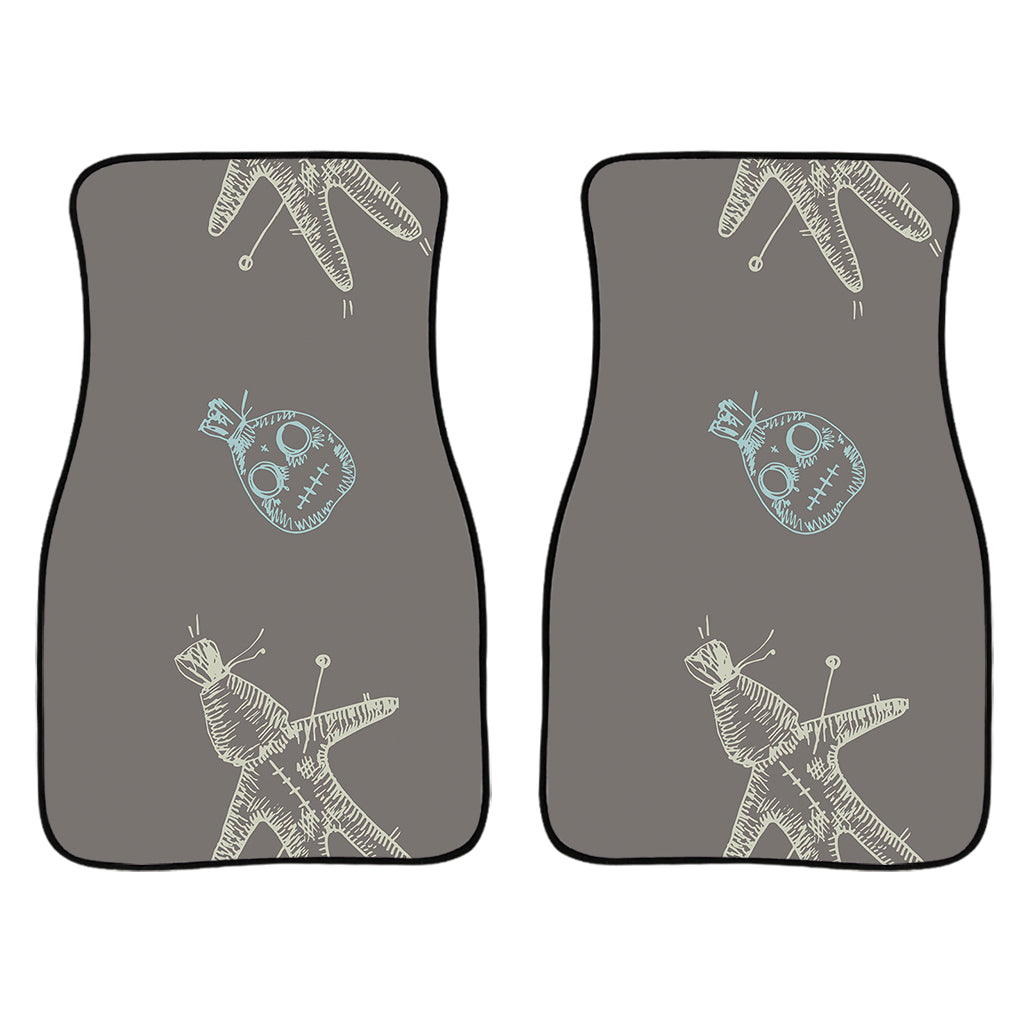 Cartoon Voodoo Doll Pattern Print Front Car Floor Mats