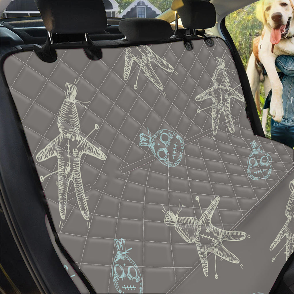 Cartoon Voodoo Doll Pattern Print Pet Car Back Seat Cover