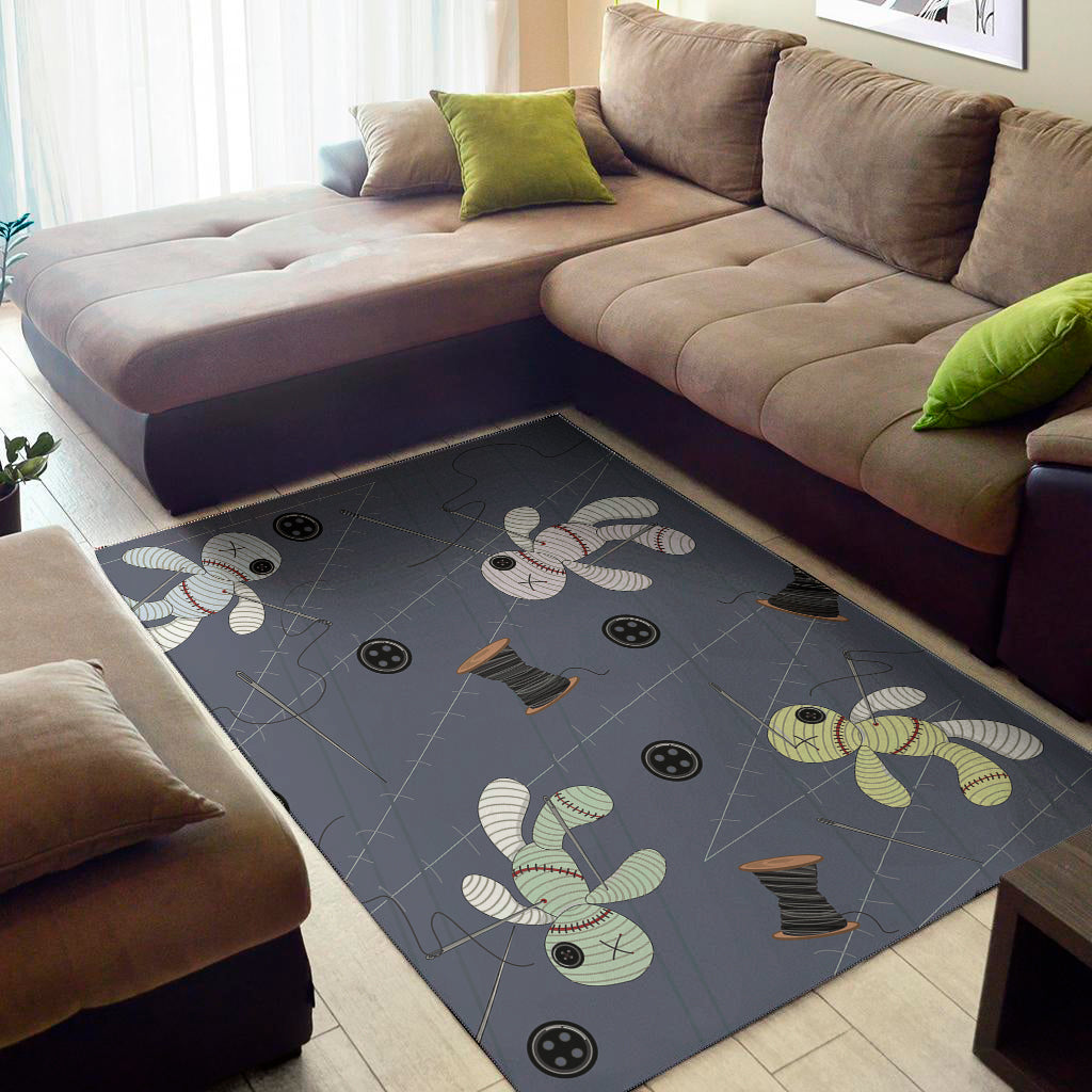 Cartoon Voodoo Doll Print Area Rug