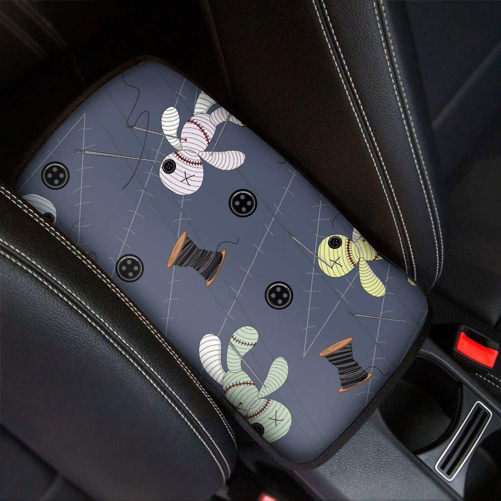 Cartoon Voodoo Doll Print Car Center Console Cover