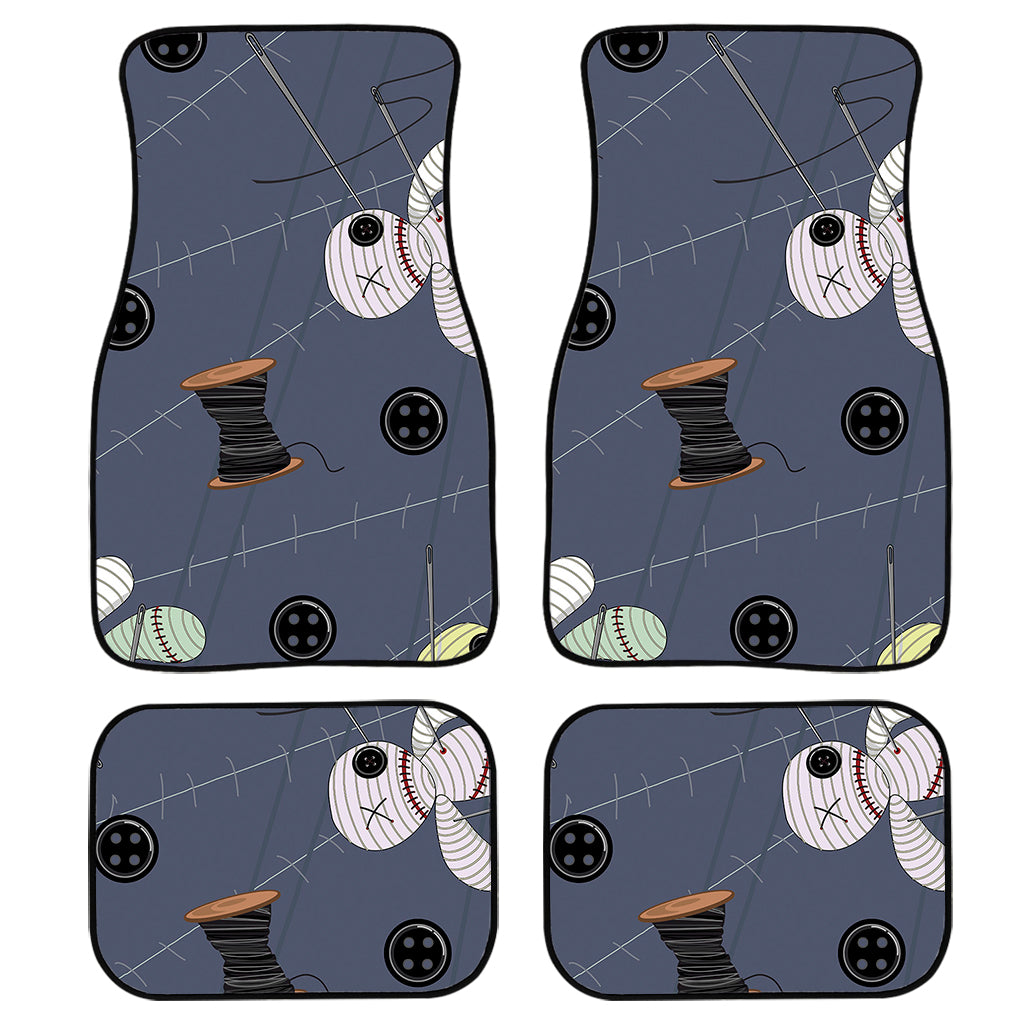 Cartoon Voodoo Doll Print Front and Back Car Floor Mats