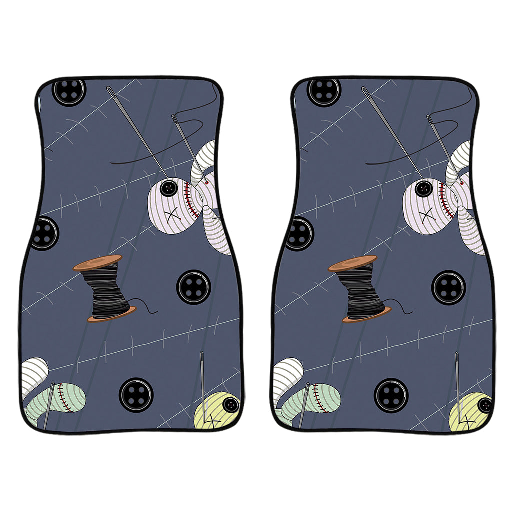 Cartoon Voodoo Doll Print Front Car Floor Mats