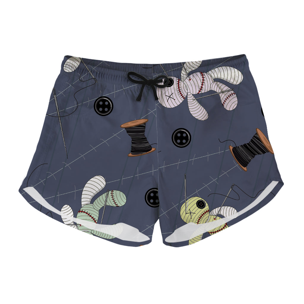 Cartoon Voodoo Doll Print Women's Shorts