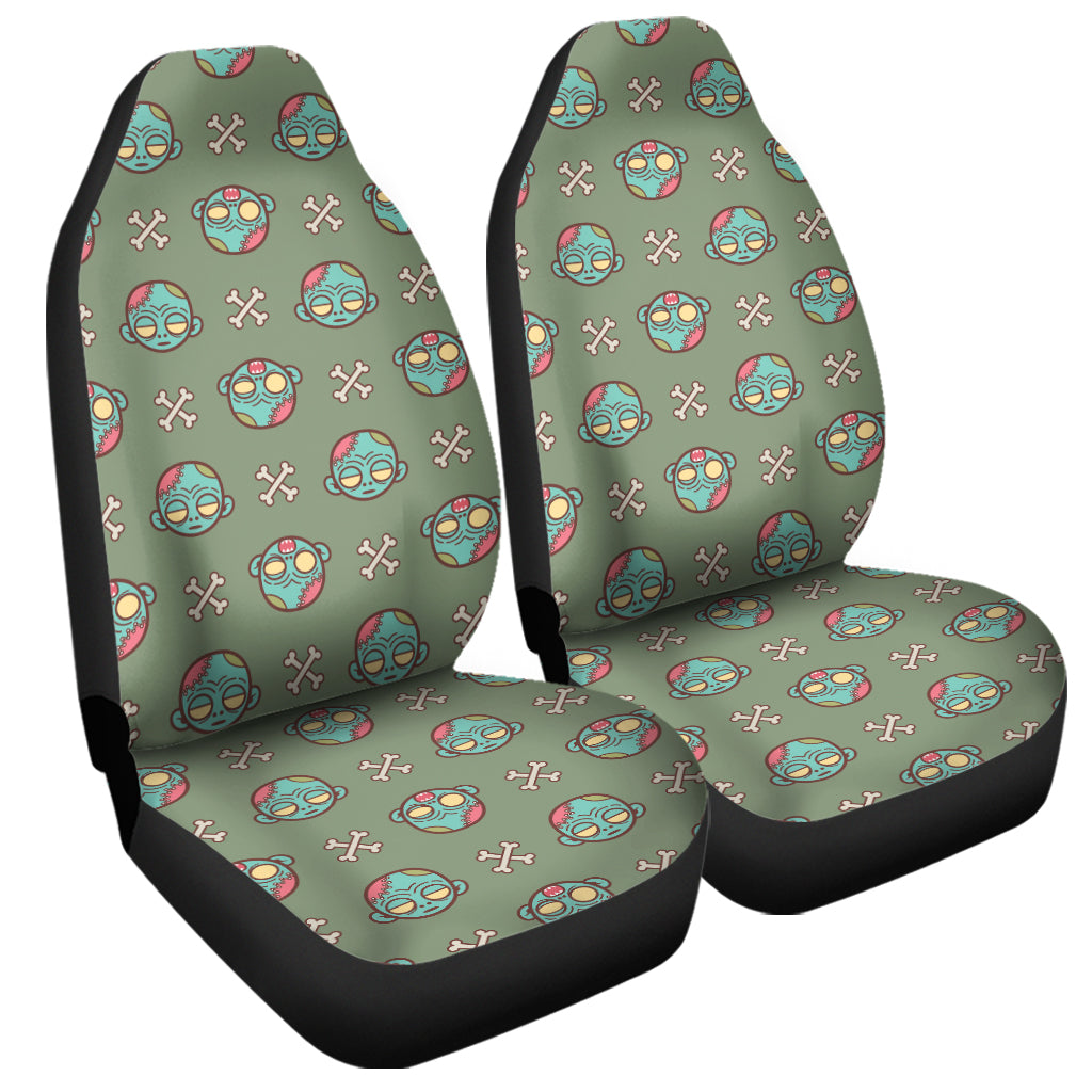 Cartoon Zombie Pattern Print Universal Fit Car Seat Covers