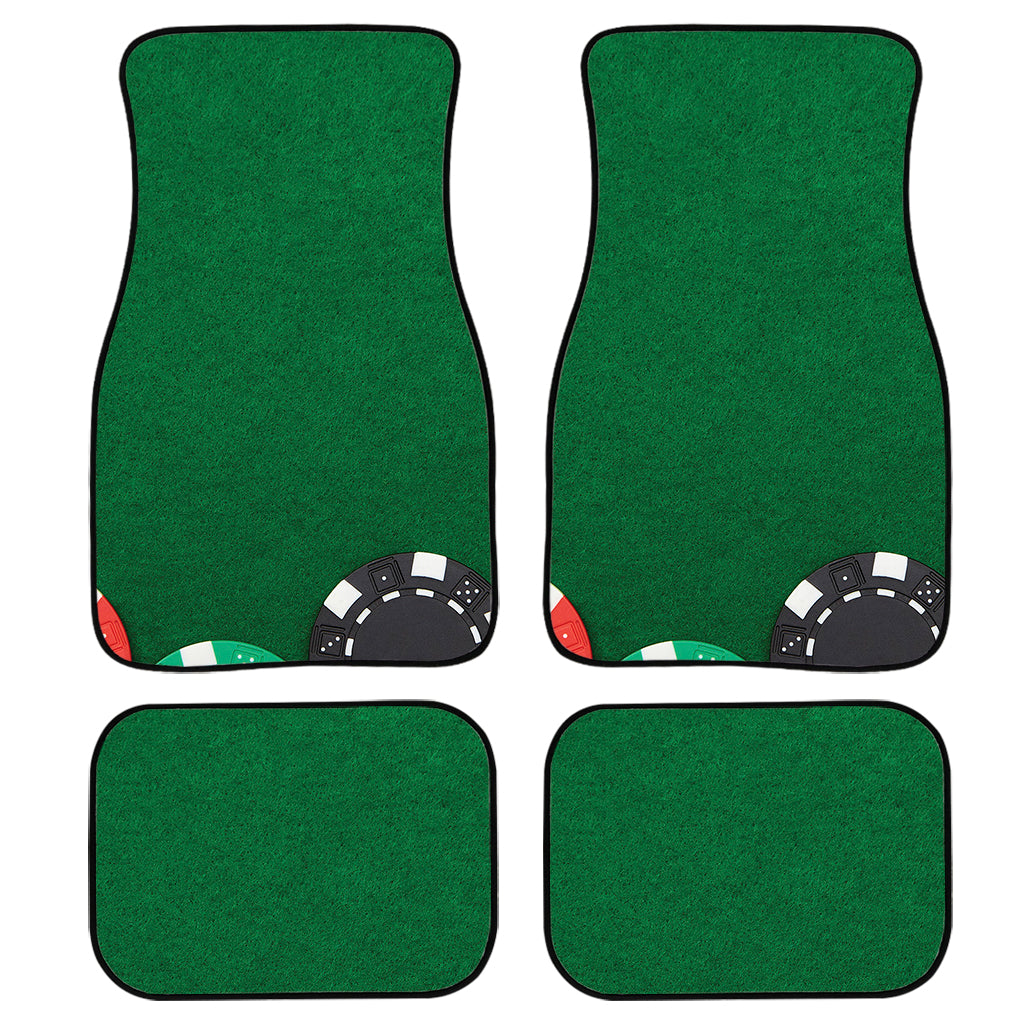 Casino Poker Chips Print Front and Back Car Floor Mats