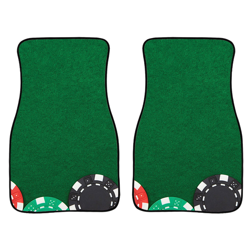 Casino Poker Chips Print Front Car Floor Mats