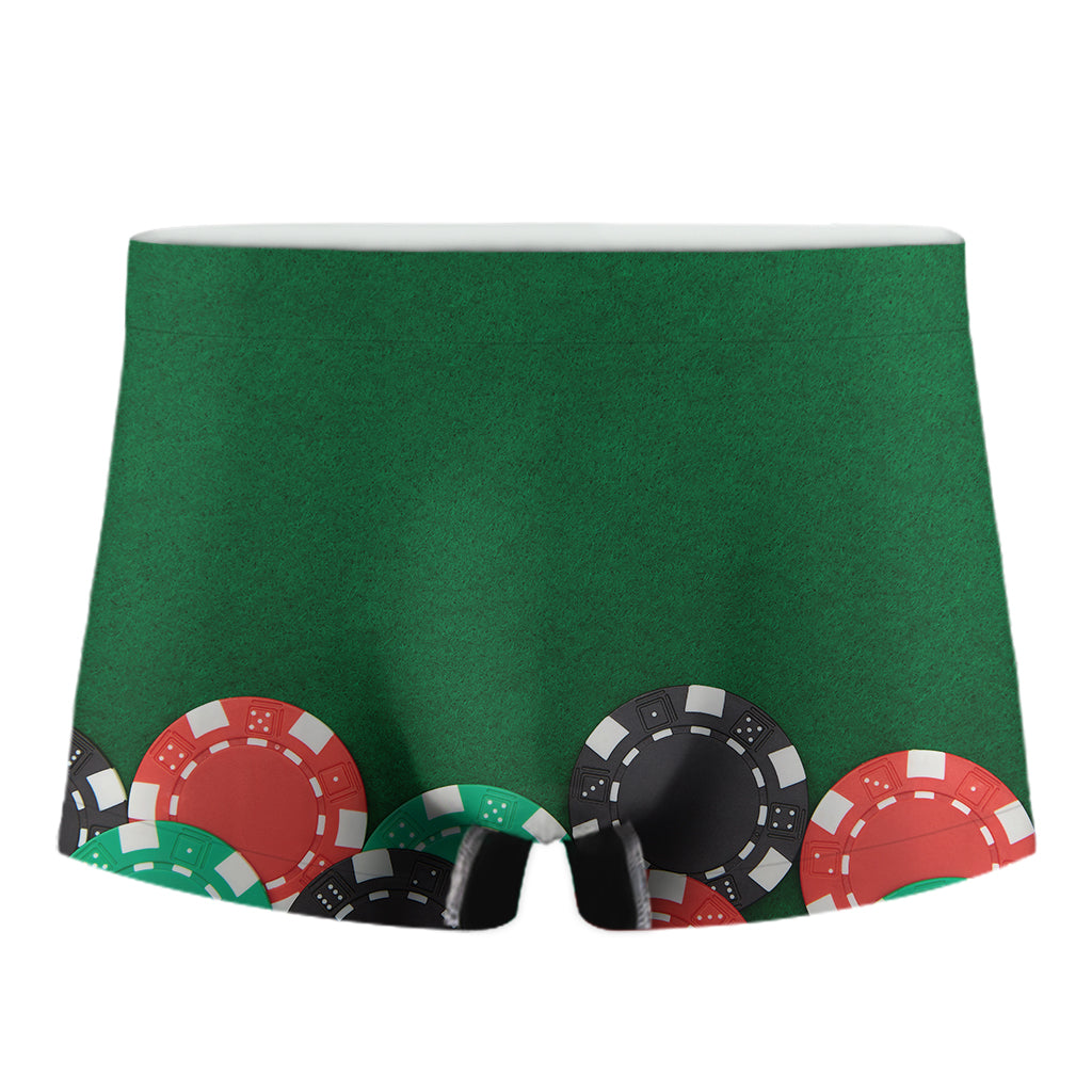 Casino Poker Chips Print Men's Boxer Briefs