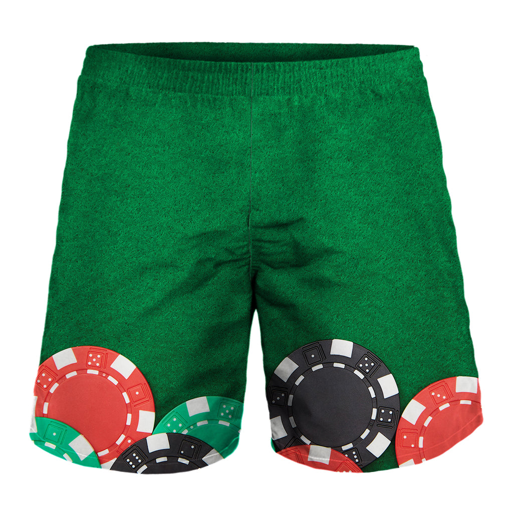 Casino Poker Chips Print Men's Shorts