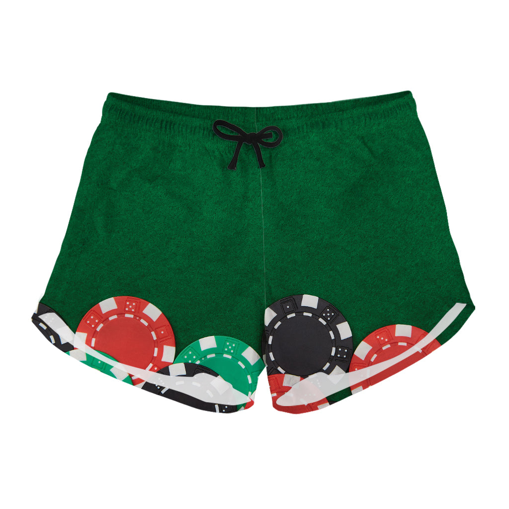 Casino Poker Chips Print Women's Shorts