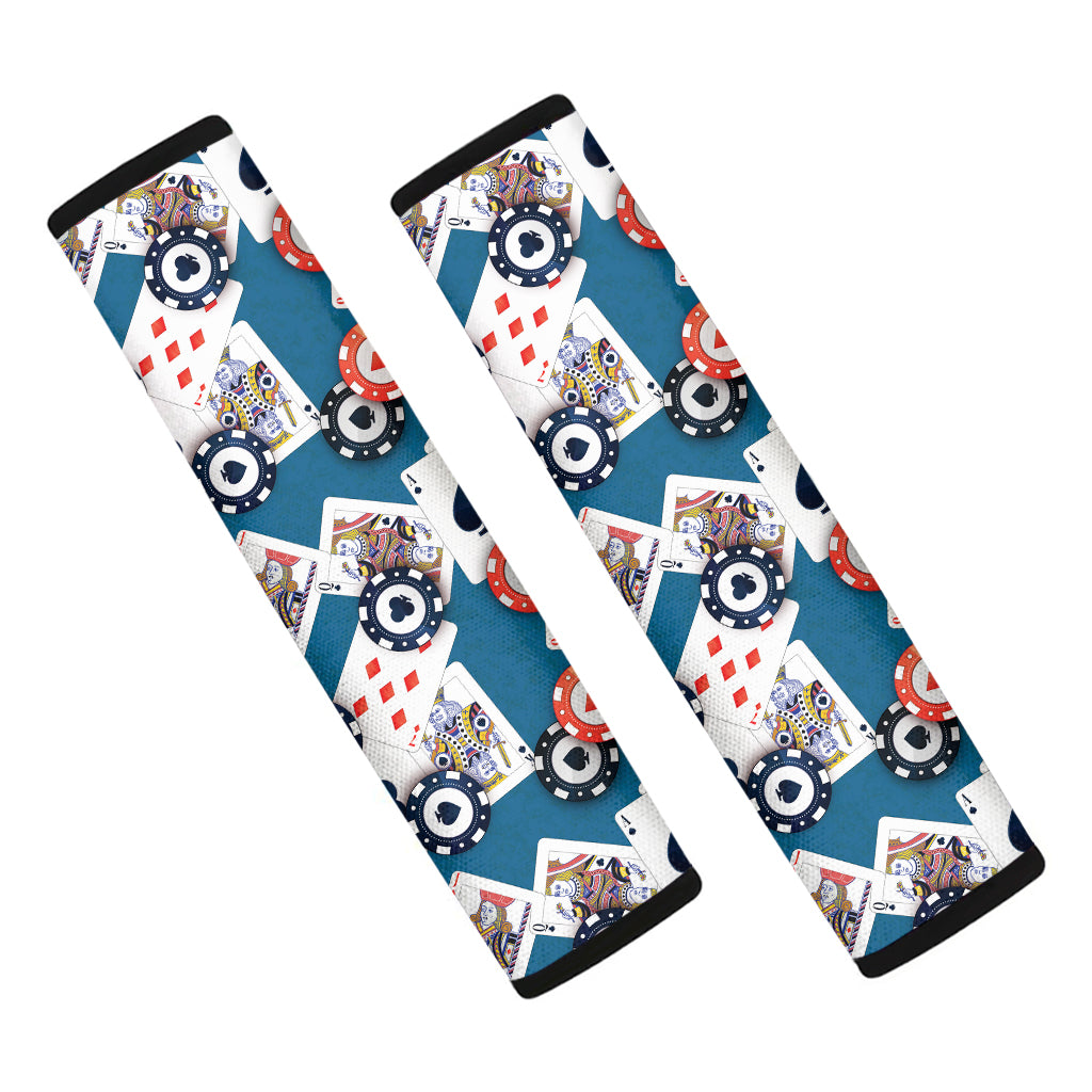 Casino Poker Pattern Print Car Seat Belt Covers