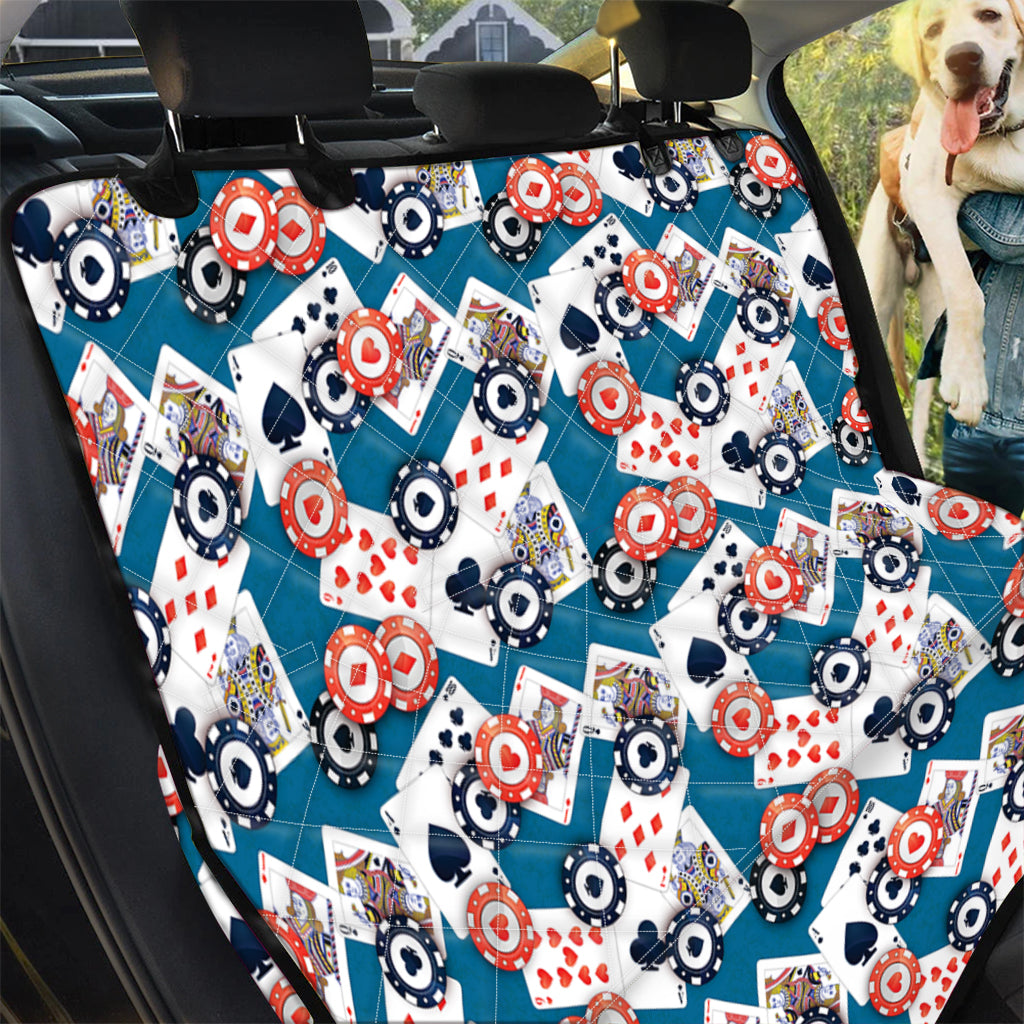 Casino Poker Pattern Print Pet Car Back Seat Cover