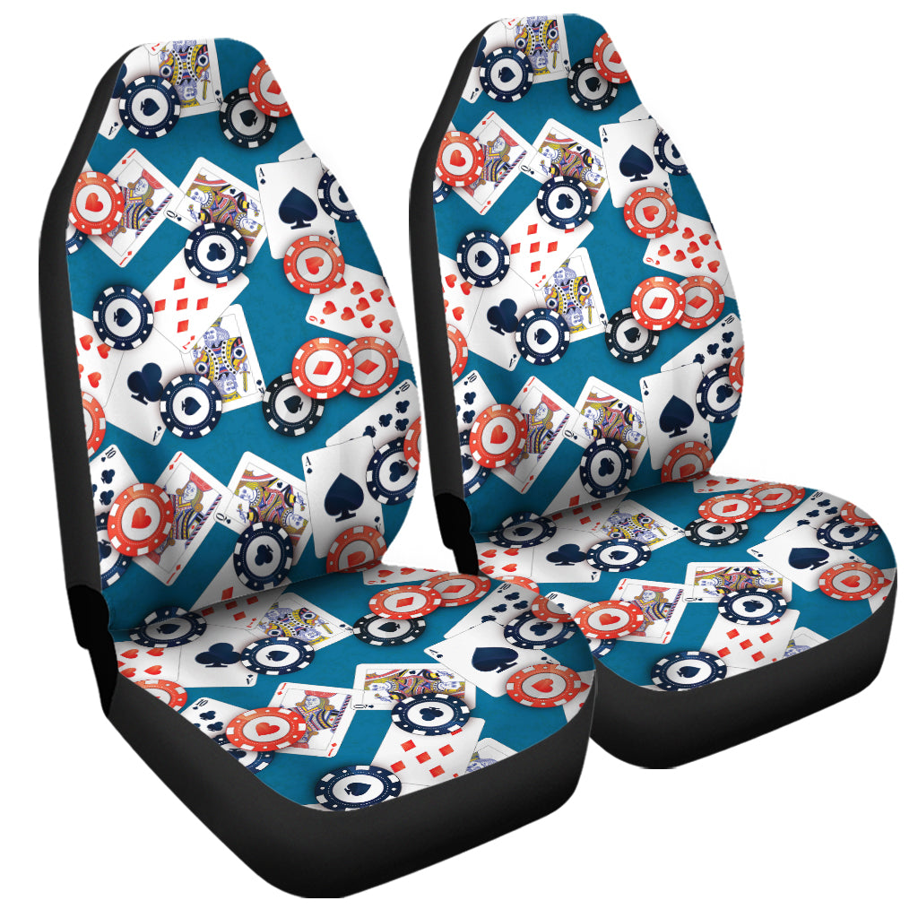 Casino Poker Pattern Print Universal Fit Car Seat Covers