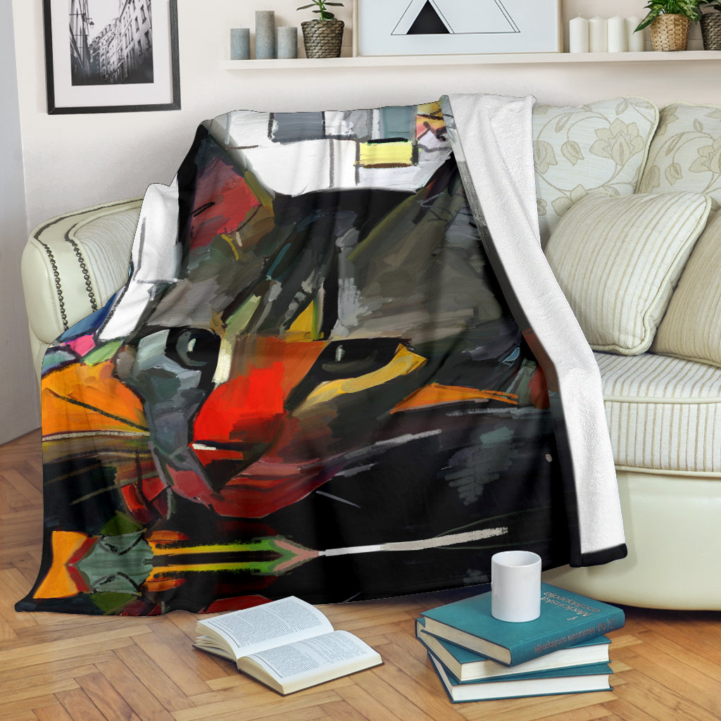 Cat Painting Blanket