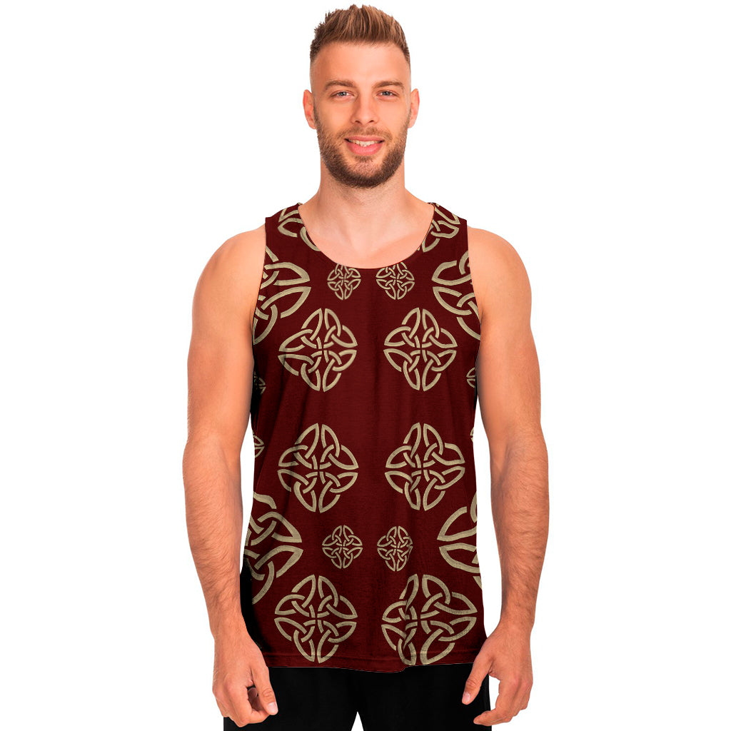 Celtic Knot Symbol Pattern Print Men's Tank Top