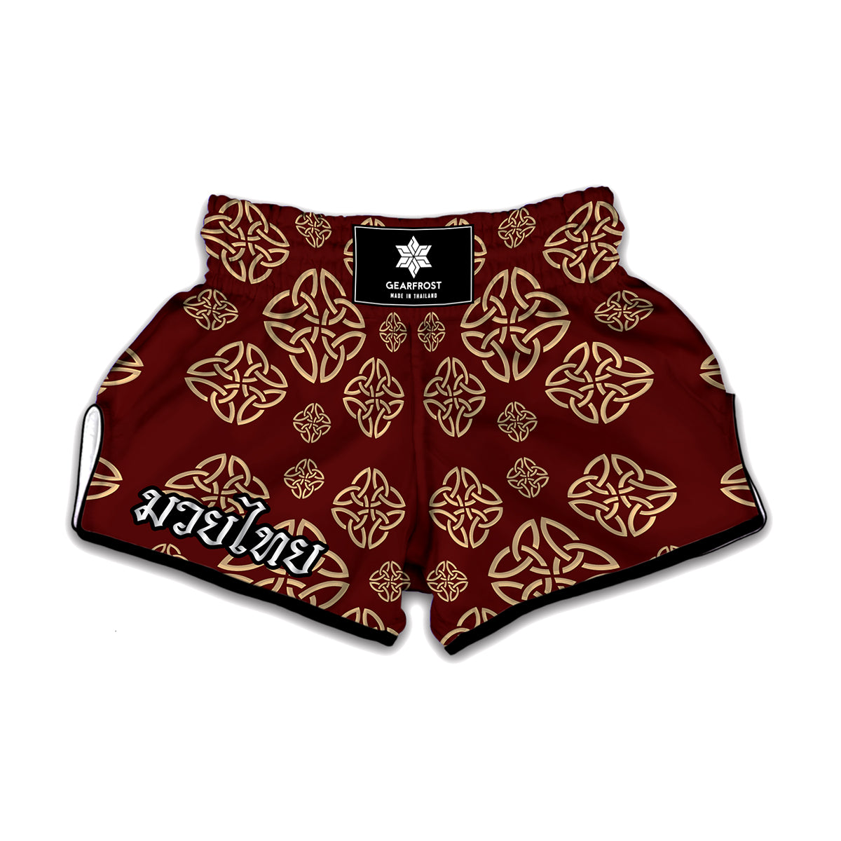 Celtic Knot Symbol Pattern Print Muay Thai Boxing Shorts