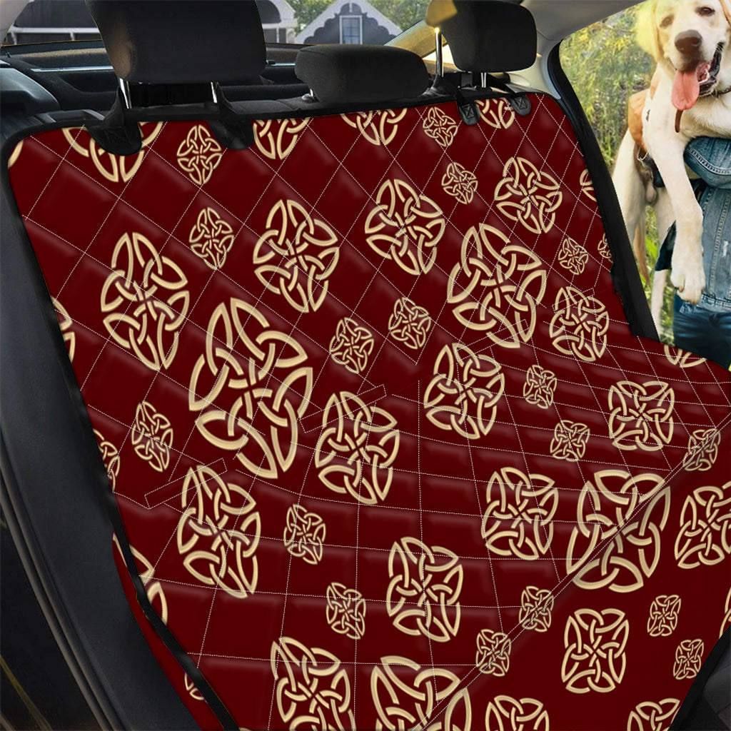 Celtic Knot Symbol Pattern Print Pet Car Back Seat Cover