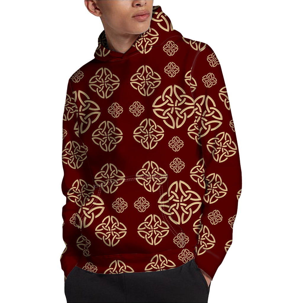 Celtic Knot Symbol Pattern Print Pullover Hoodie