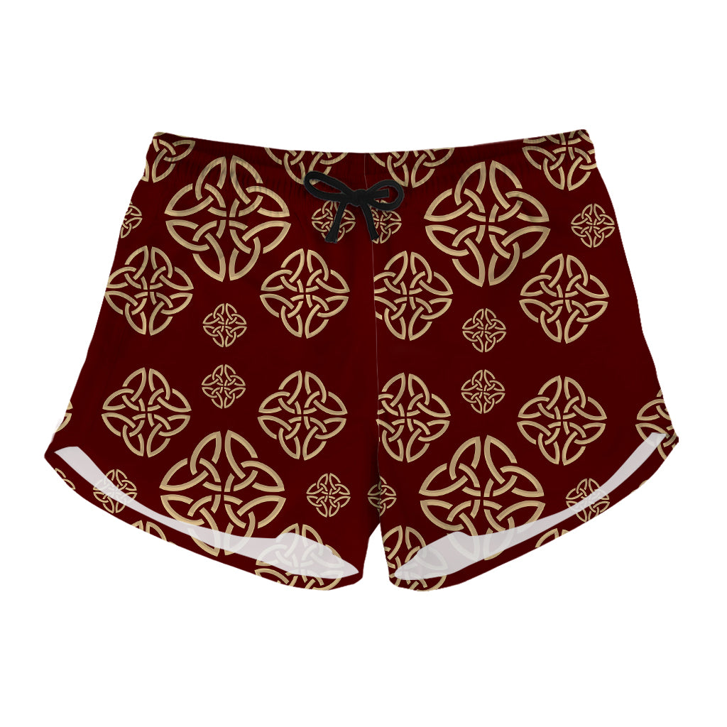 Celtic Knot Symbol Pattern Print Women's Shorts