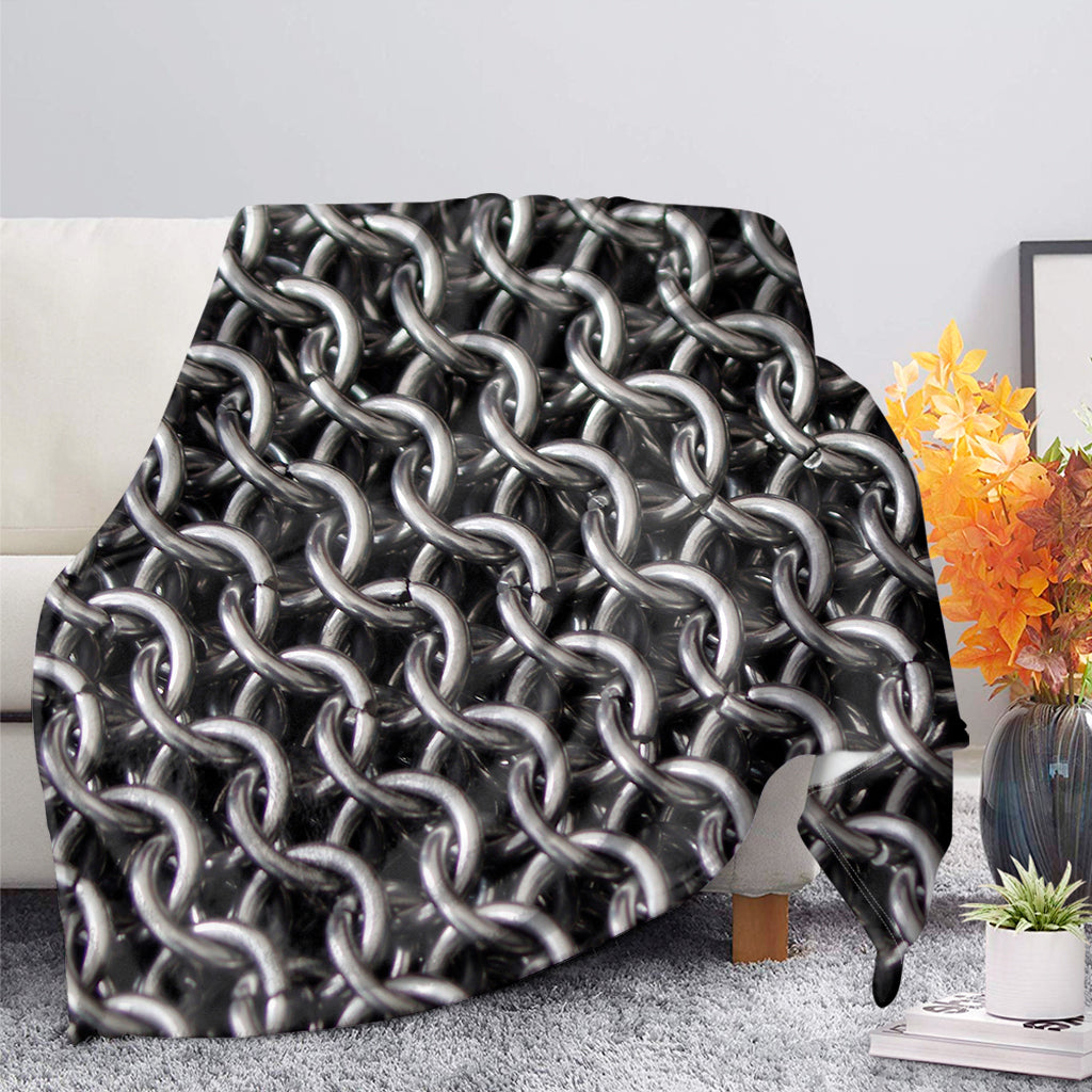 Chainmail Ring Pattern Print Blanket