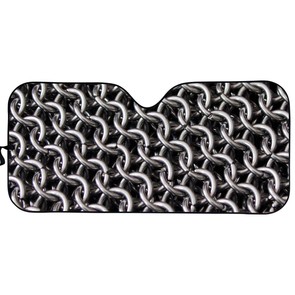 Chainmail Ring Pattern Print Car Sun Shade