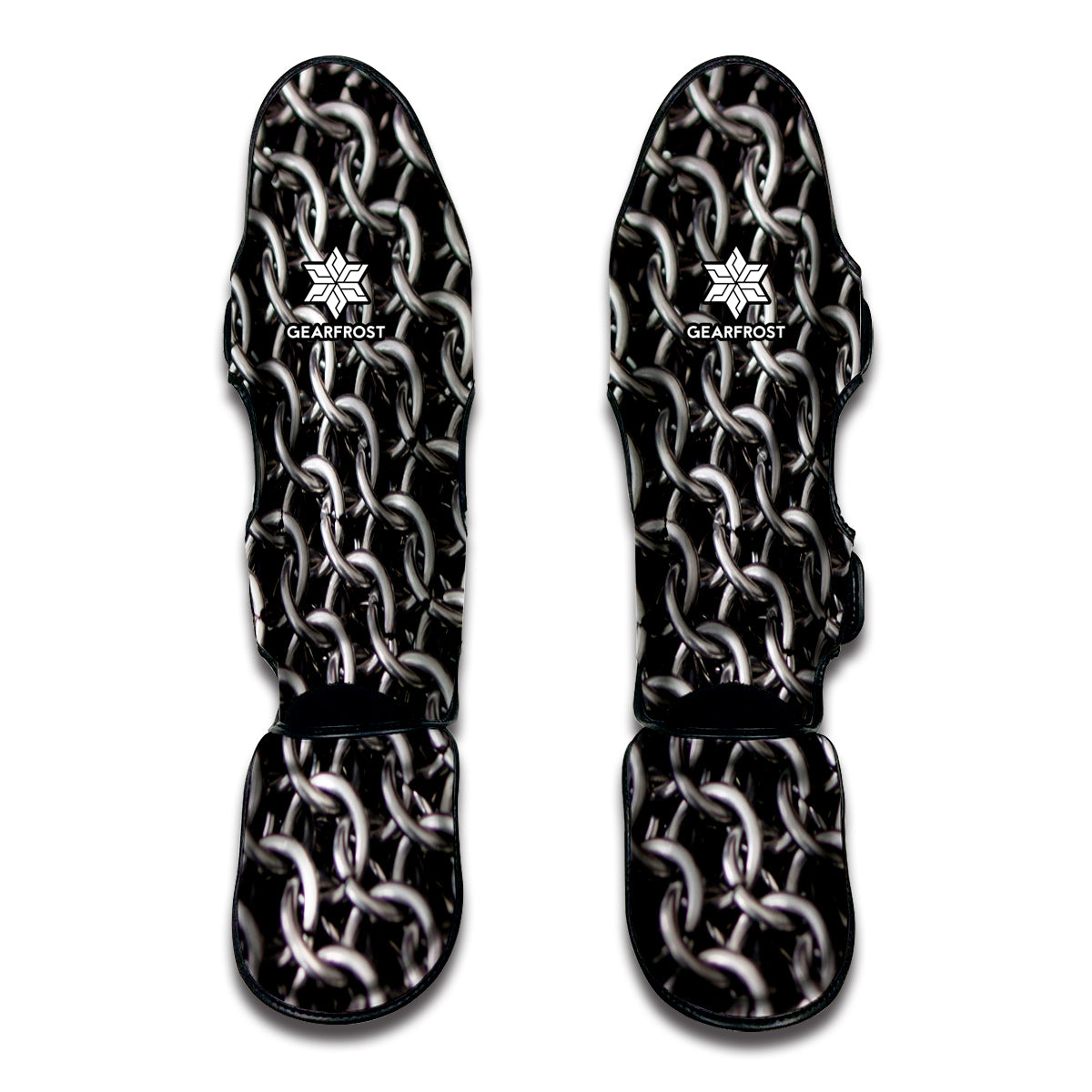 Chainmail Ring Pattern Print Muay Thai Shin Guards