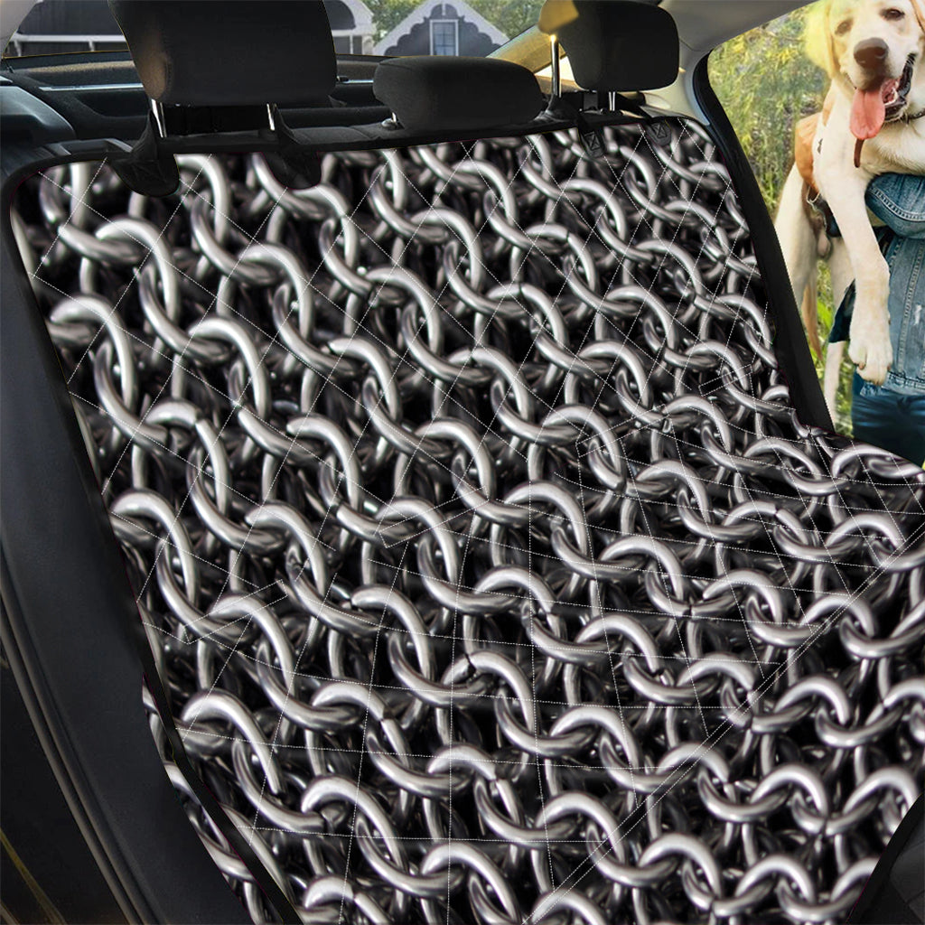 Chainmail Ring Pattern Print Pet Car Back Seat Cover