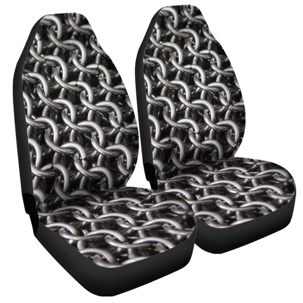 Chainmail Ring Pattern Print Universal Fit Car Seat Covers