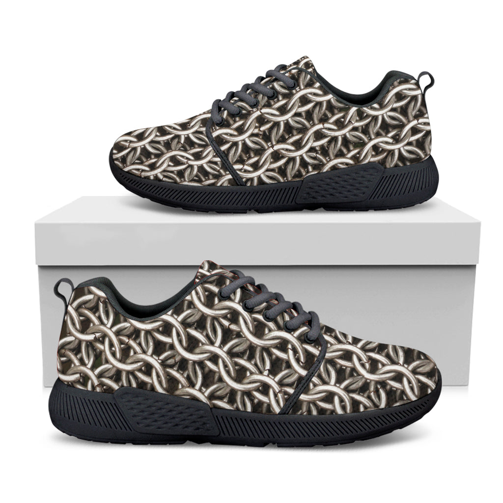 Chainmail Ring Print Black Athletic Shoes