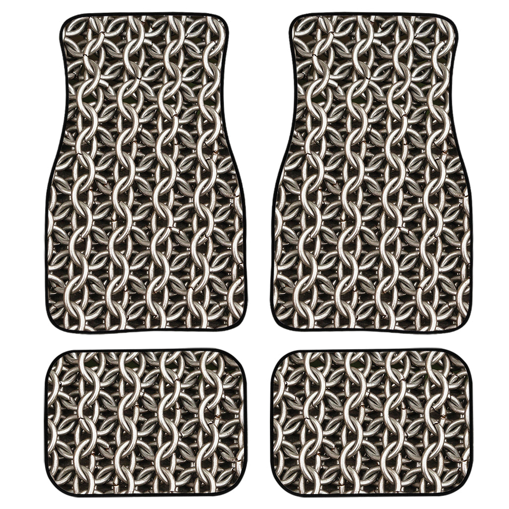 Chainmail Ring Print Front and Back Car Floor Mats