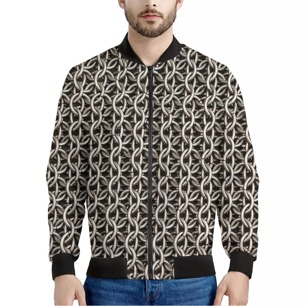 Chainmail Ring Print Men's Bomber Jacket