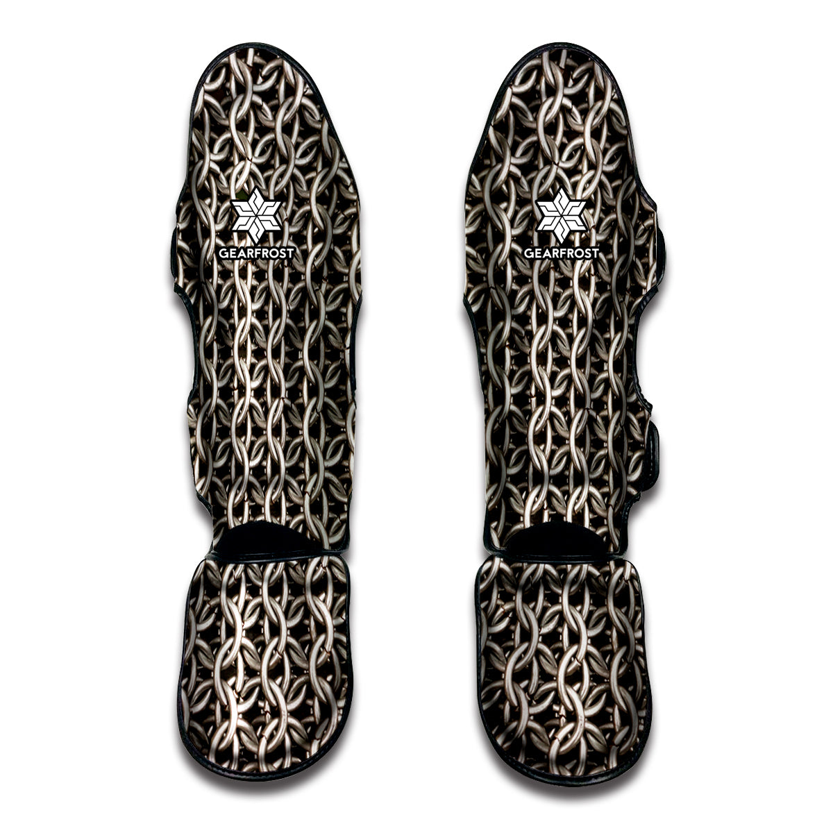 Chainmail Ring Print Muay Thai Shin Guards