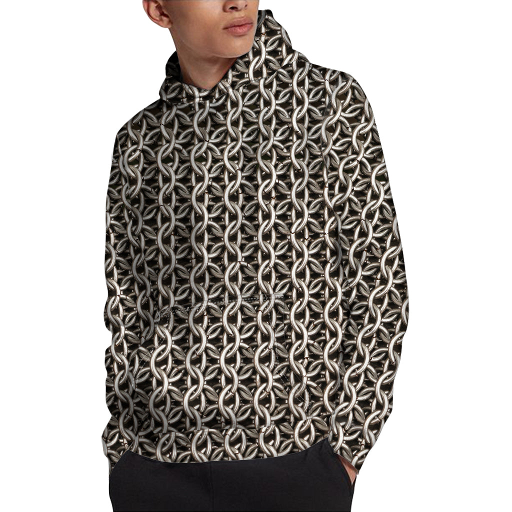 Chainmail Ring Print Pullover Hoodie