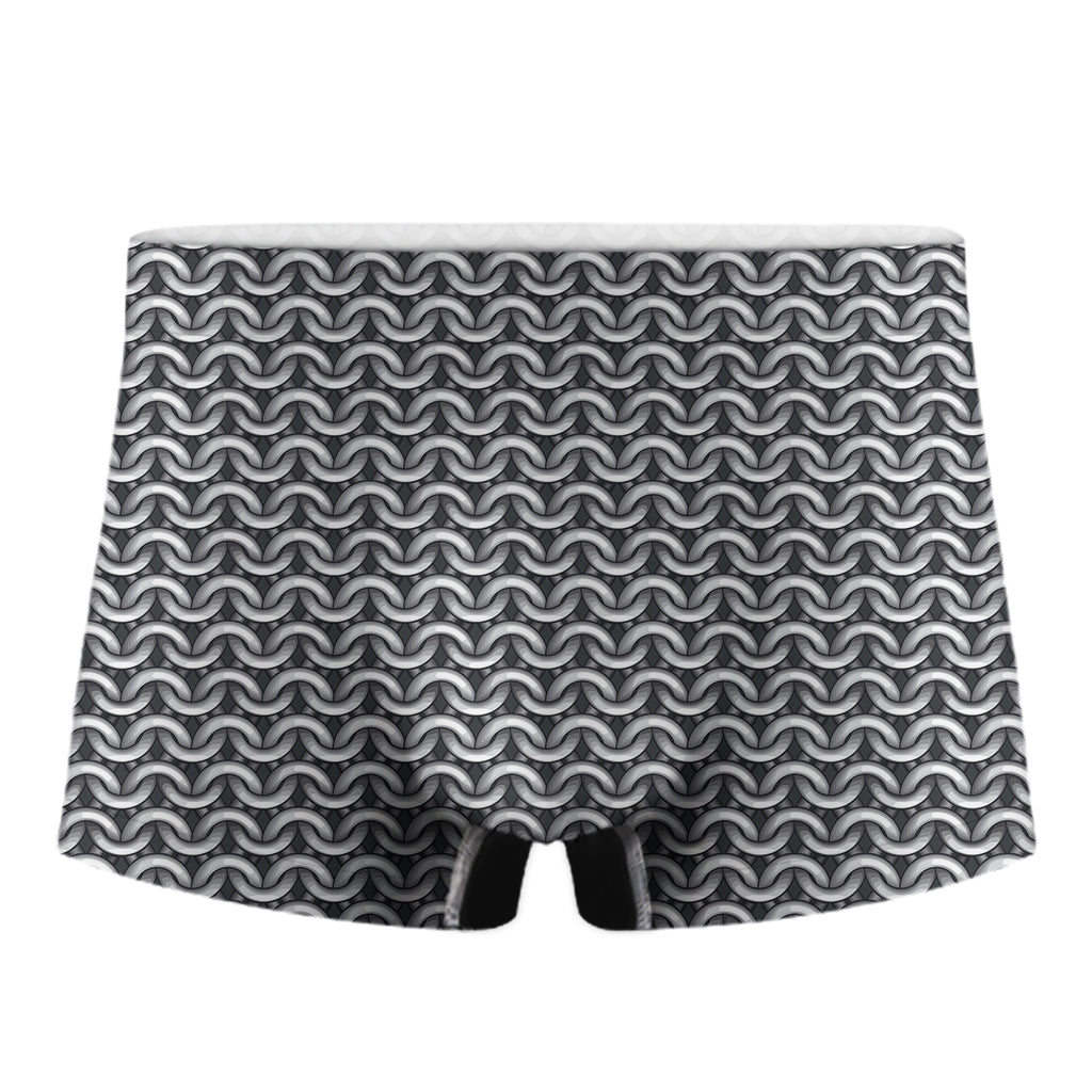 Chainmail Texture Print Men's Boxer Briefs