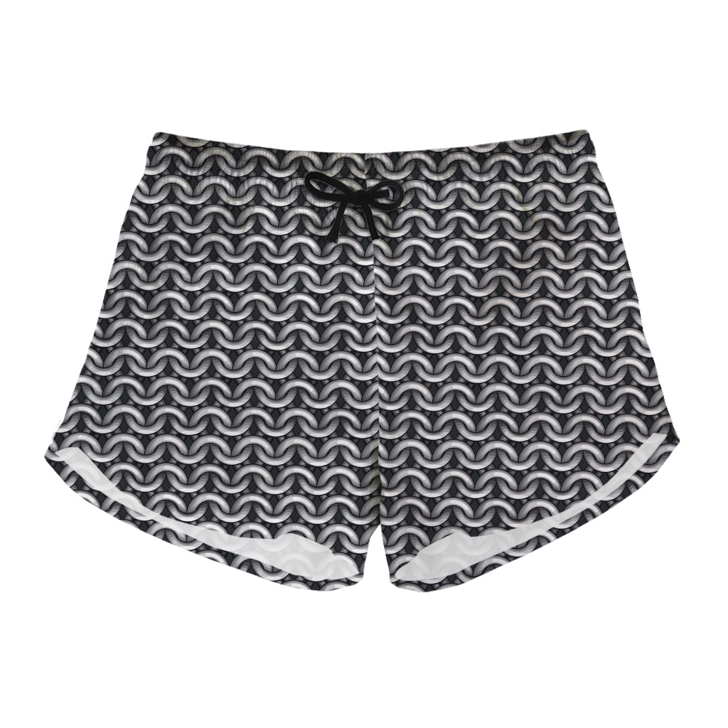 Chainmail Texture Print Women's Shorts