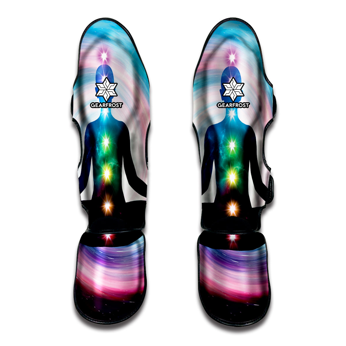 Chakras Of The Universe Print Muay Thai Shin Guards