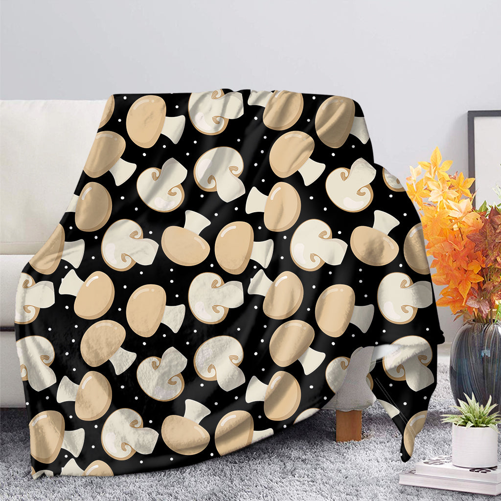 Champignon Mushroom Pattern Print Blanket