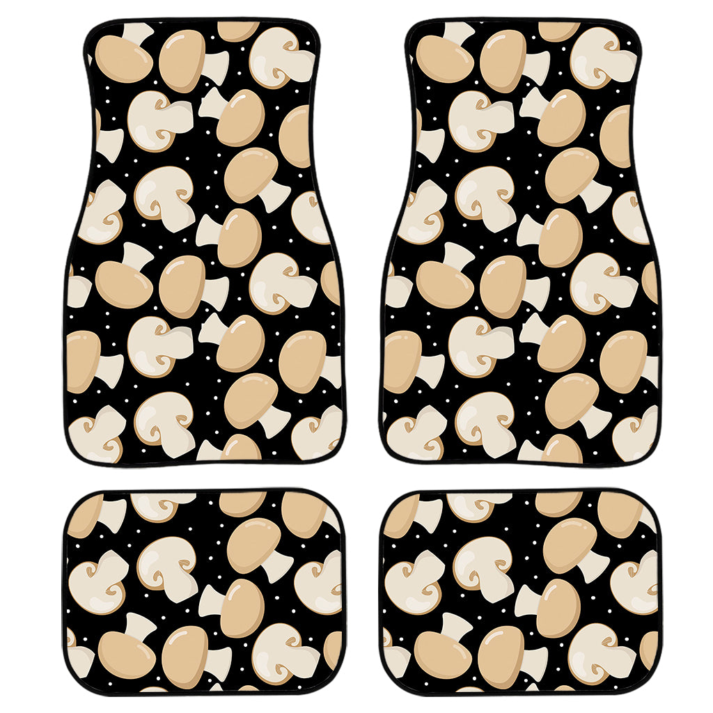 Champignon Mushroom Pattern Print Front and Back Car Floor Mats