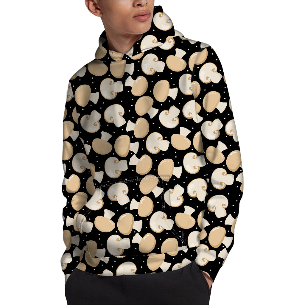 Champignon Mushroom Pattern Print Pullover Hoodie