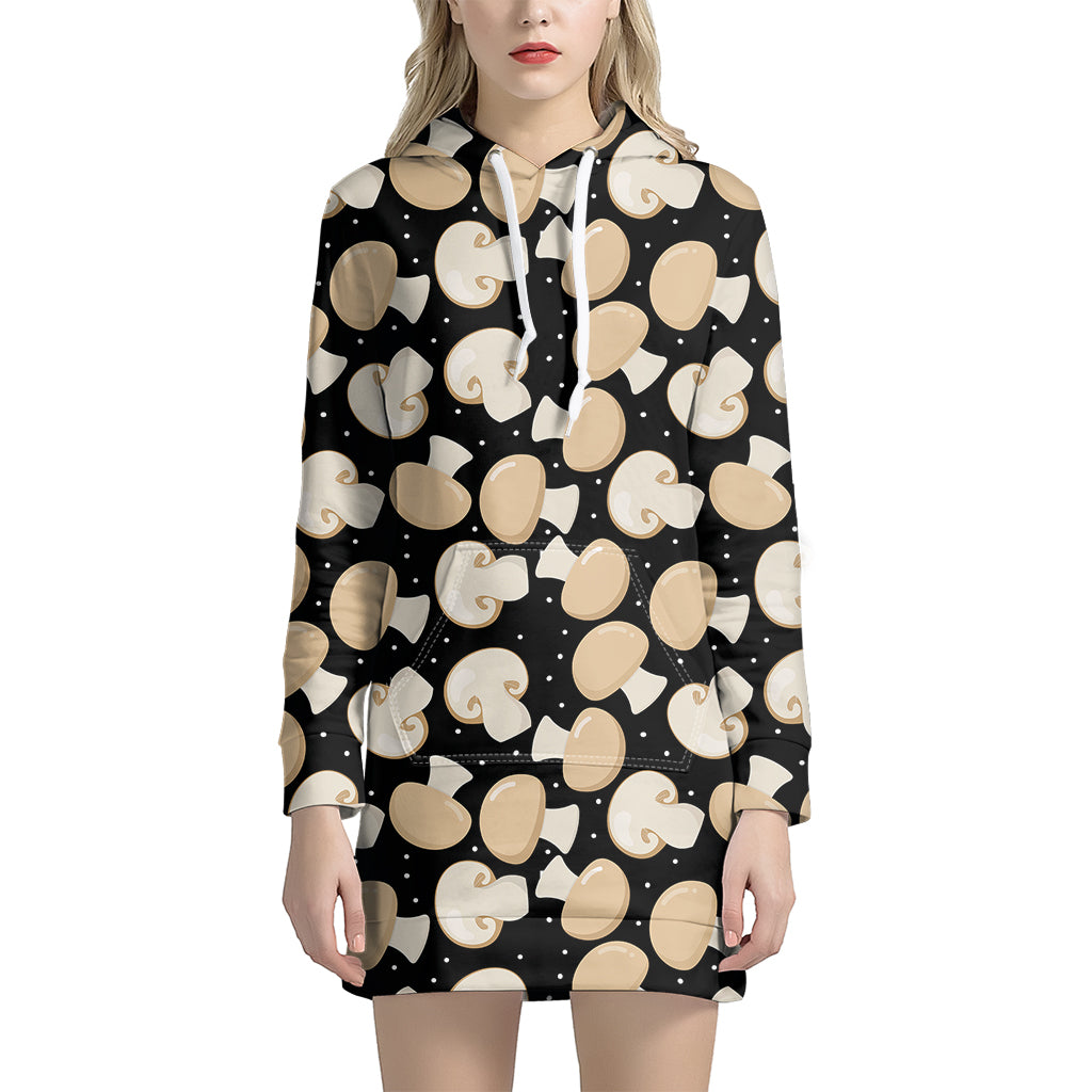 Champignon Mushroom Pattern Print Women's Pullover Hoodie Dress