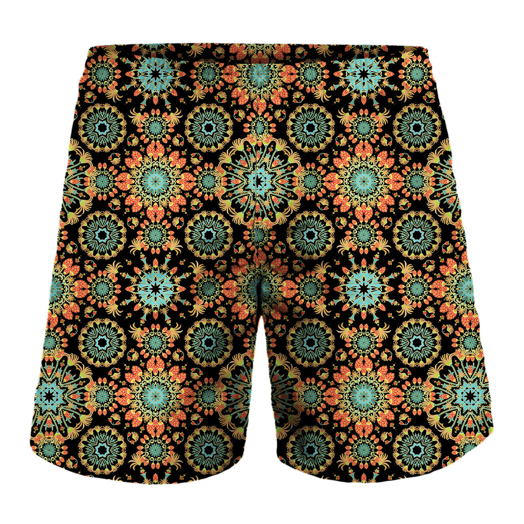 Chaotic Boho Floral Pattern Print Men's Shorts