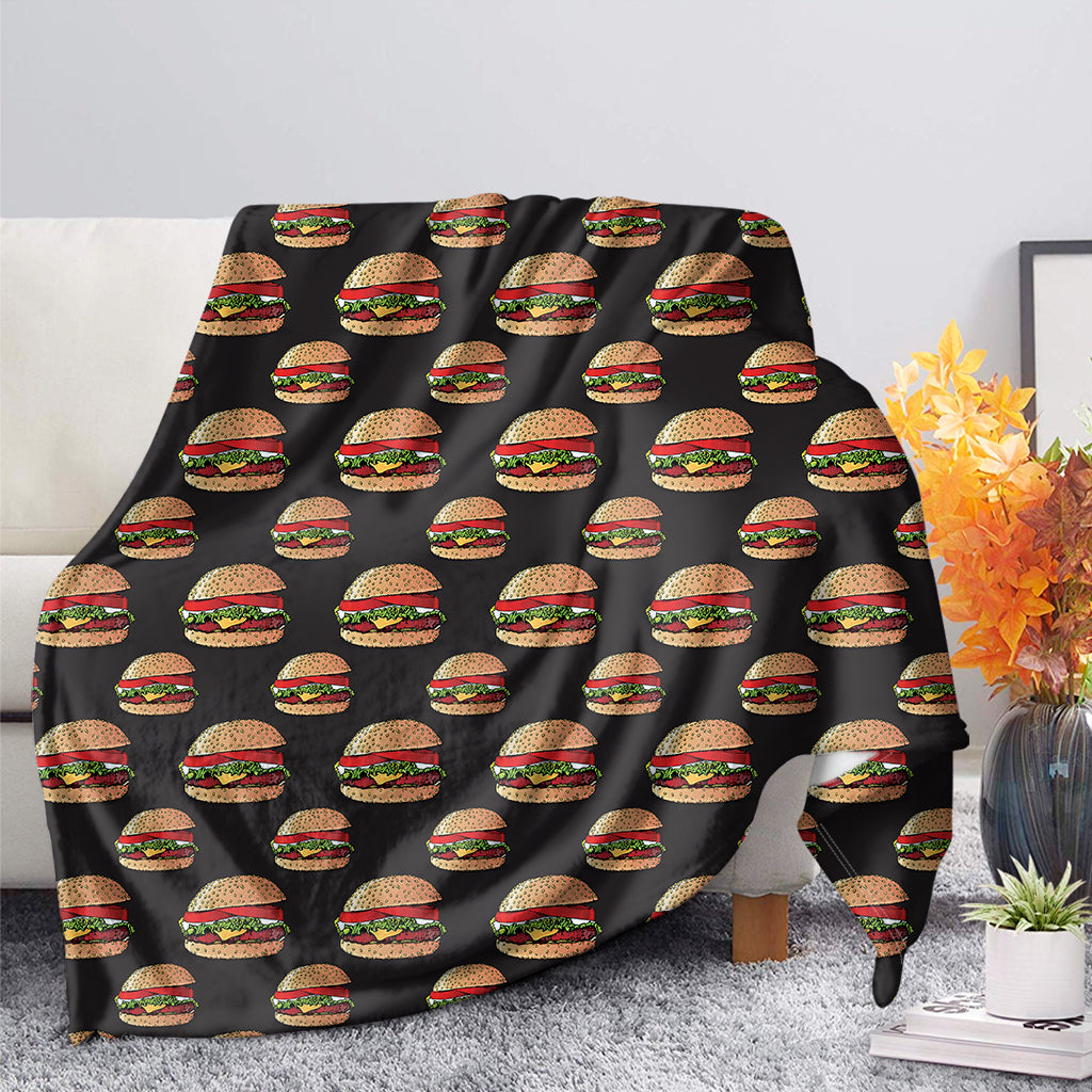 Cheeseburger Pattern Print Blanket