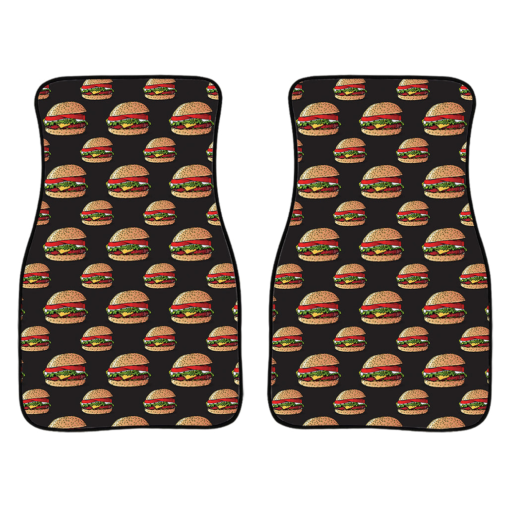 Cheeseburger Pattern Print Front Car Floor Mats