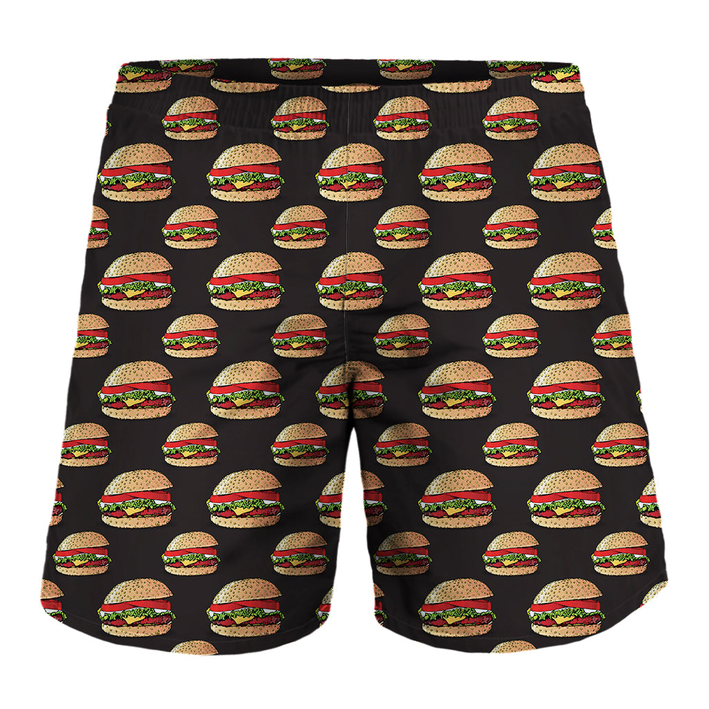 Cheeseburger Pattern Print Men's Shorts