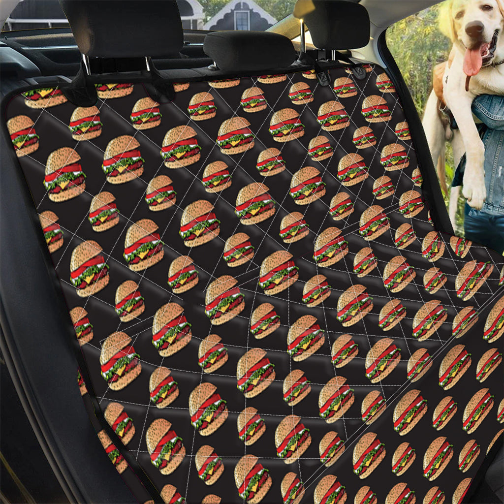 Cheeseburger Pattern Print Pet Car Back Seat Cover