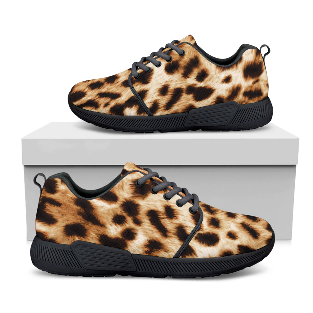 Cheetah Print Black Athletic Shoes