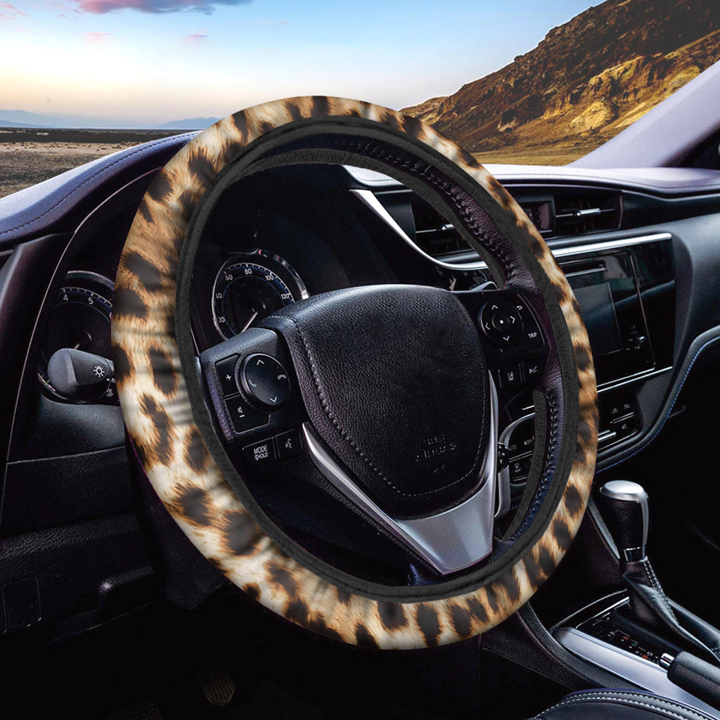 Cheetah Print Car Steering Wheel Cover