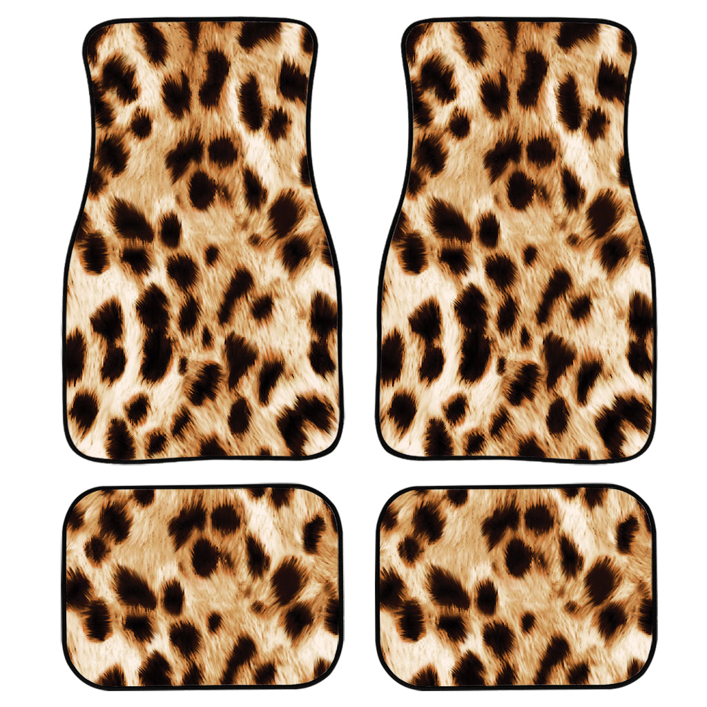 Cheetah Print Front and Back Car Floor Mats