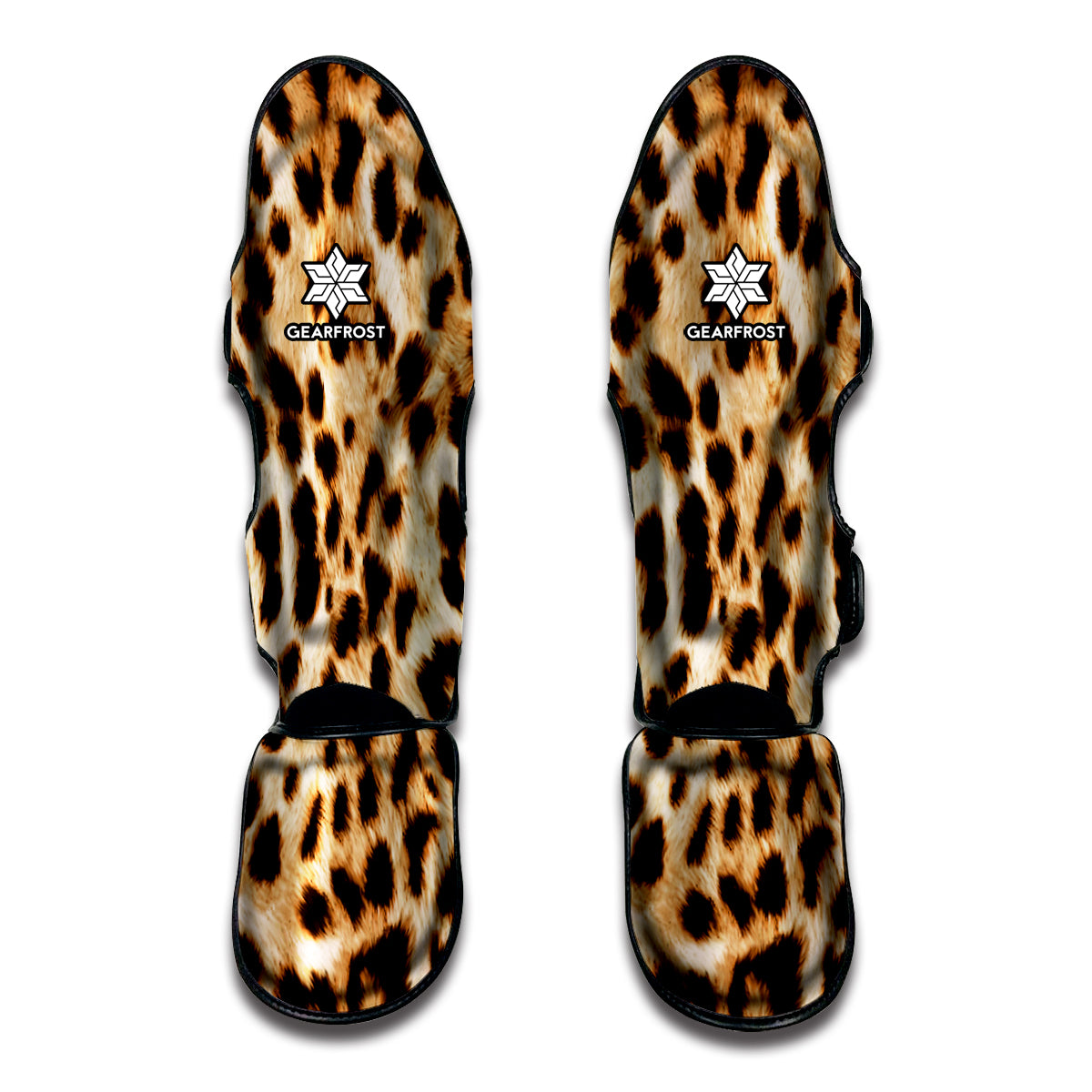 Cheetah Print Muay Thai Shin Guards