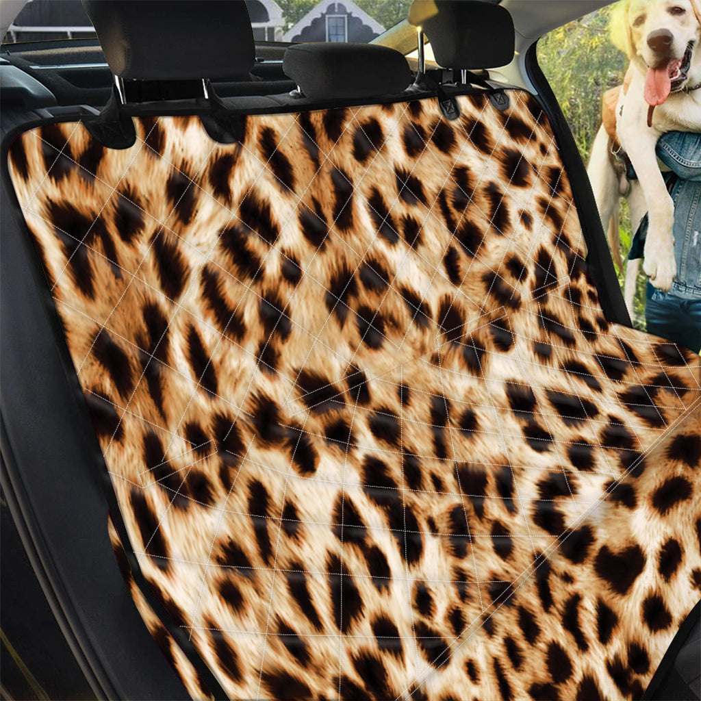 Cheetah Print Pet Car Back Seat Cover