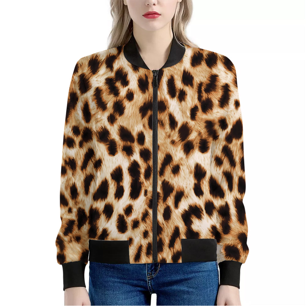 Cheetah Print Women's Bomber Jacket